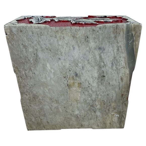 Vintage Red Soapstone Pentagram Box 🪄 Wicca Jewelry Altar Trinket Decor - Picture 6 of 6